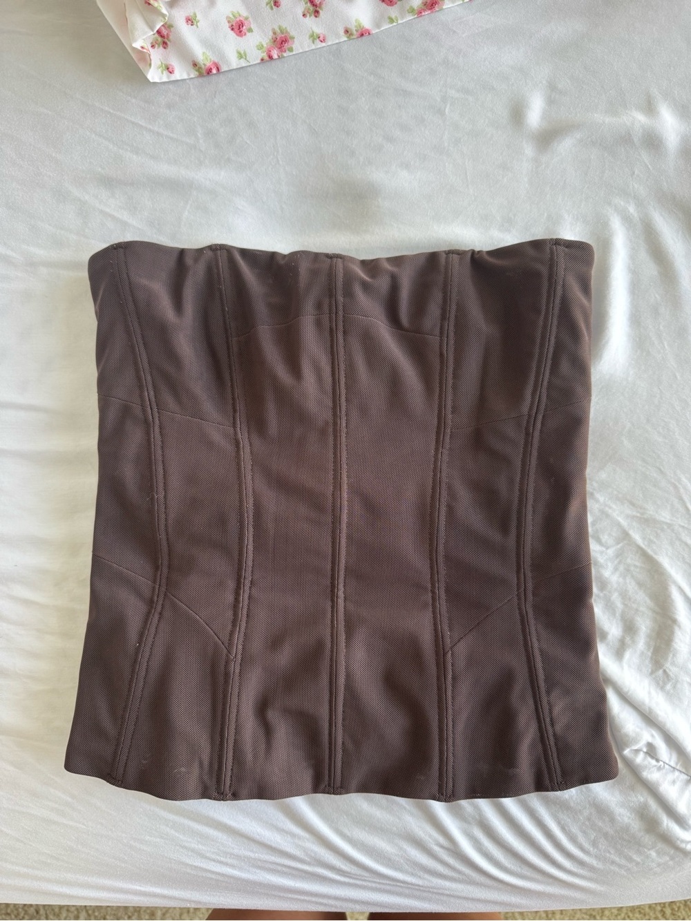 Outcast Corset Top in Deep Brown